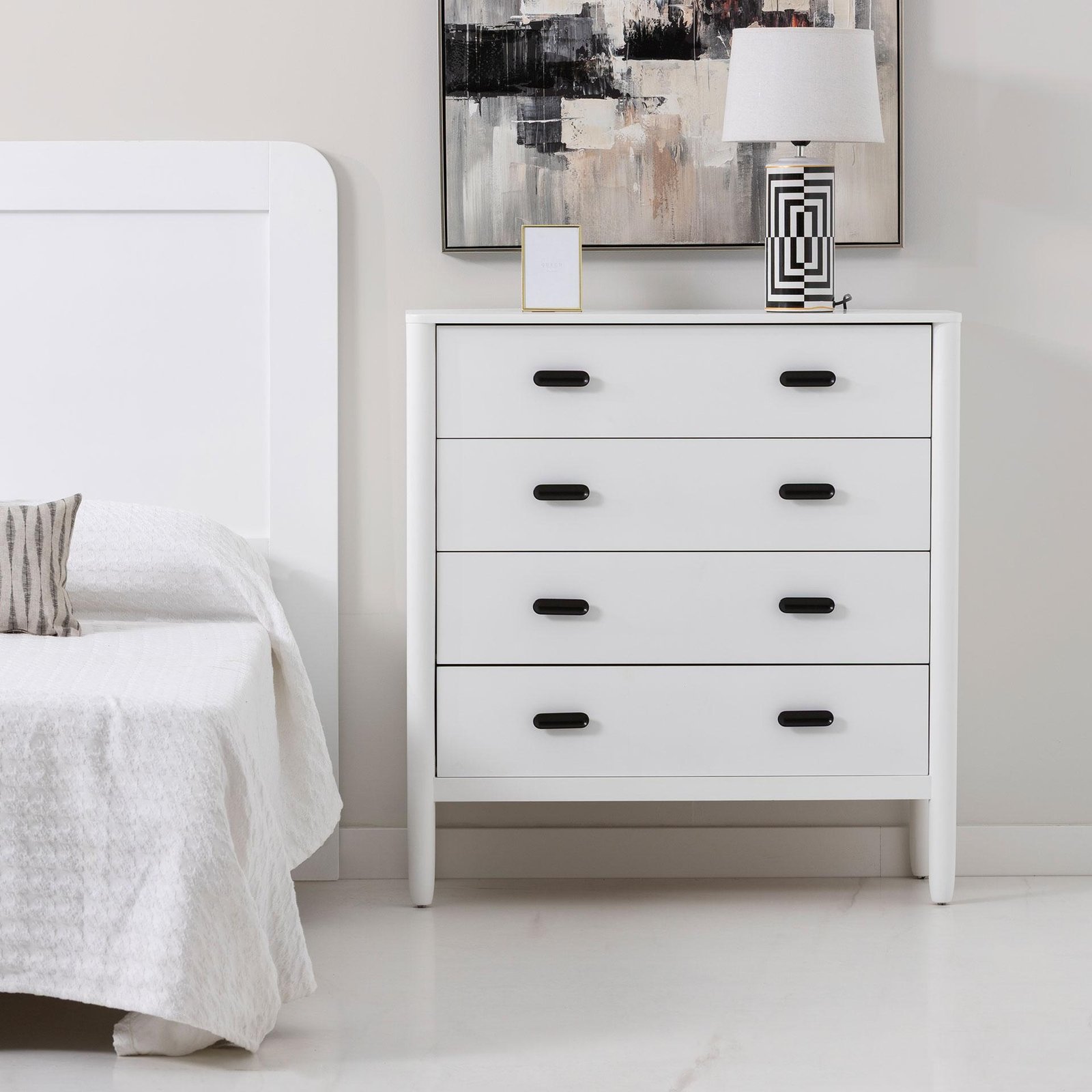 Comoda Florence 4 gavetas Lacado Branco - Image 2