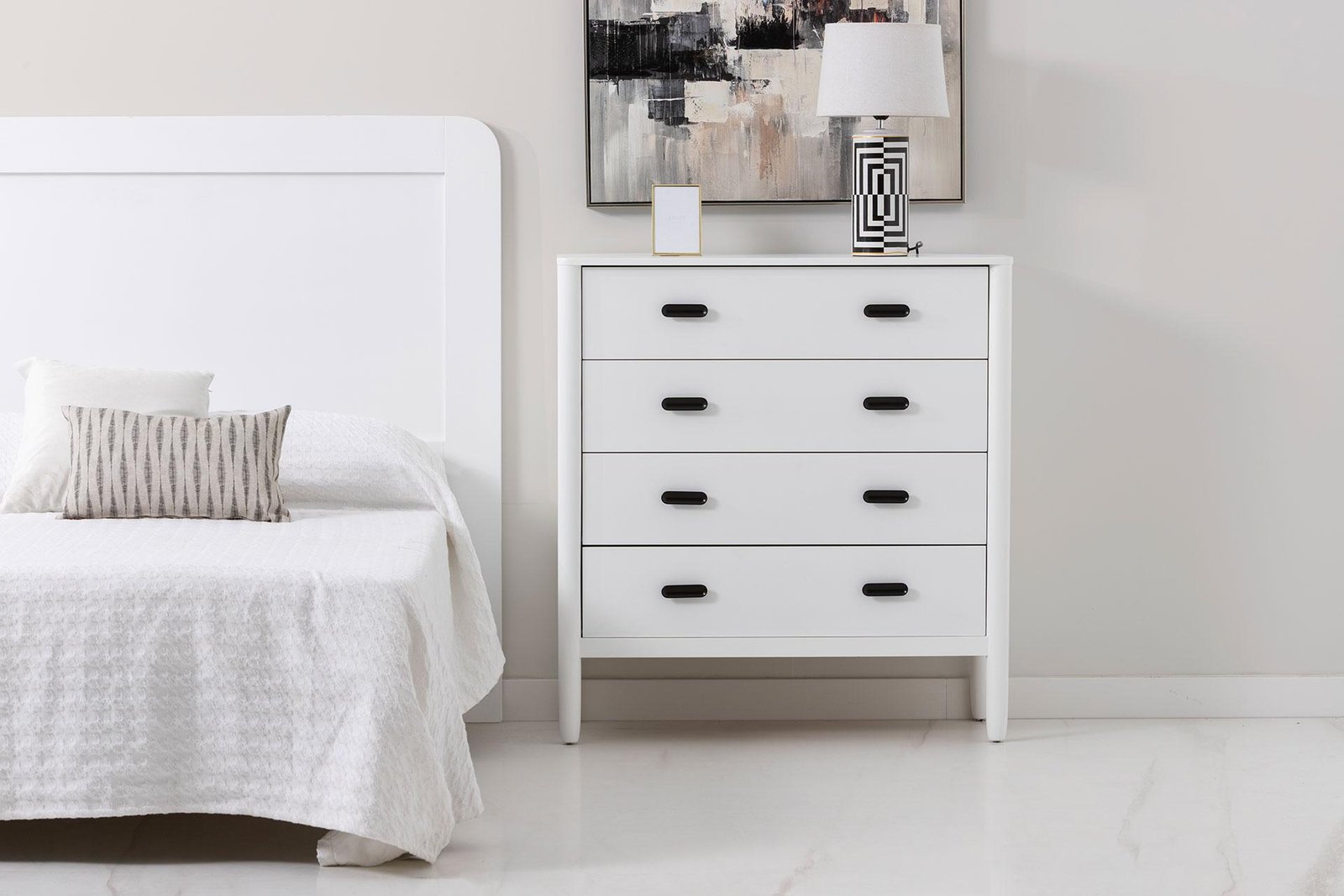 Comoda Florence 4 gavetas Lacado Branco - Image 7